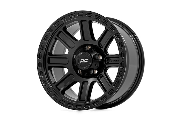 Rough Country 84170918 Rough Country 84 Series Wheel | Gloss Black | 17x8.5 | 5x5 | +0mm