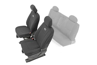 Rough Country 91024 Chevy Neoprene Front Seat Covers | Black [14-18 Silverado 1500]