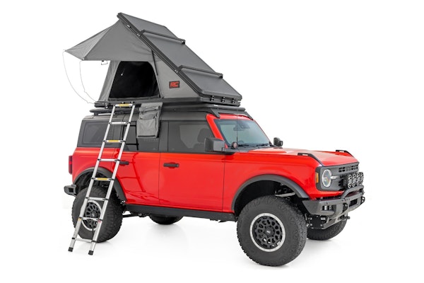 Rough Country 99077 Hard Shell Roof Top Tent | Low-Profile Aluminum Shell | Rack Mount