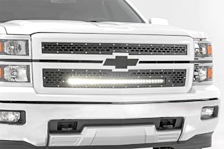 Rough Country 70103 Chevy Mesh Grille w/30in Black Series LED (14-15 Silverado 1500)