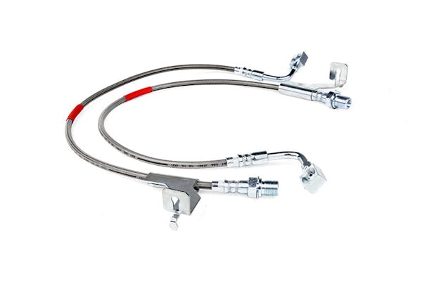 Rough Country 89360S Front Extended Stainless Steel Brake Lines for 4-6-inch Lifts