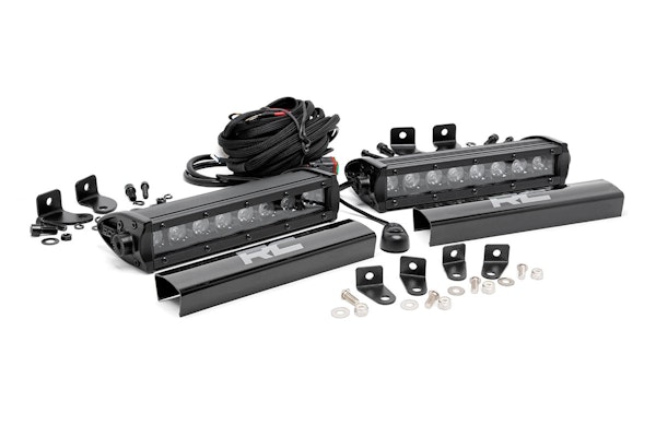 Rough Country 70697 Dual 8-inch Black Series CREE LED Grille Lights Kit (2017 F250 Lariat)