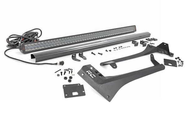 Rough Country 80069 JEEP JL/JT 50IN LED UPPER WINDSHIELD MOUNT W/ 50IN DUAL ROW Spectrum SERIES