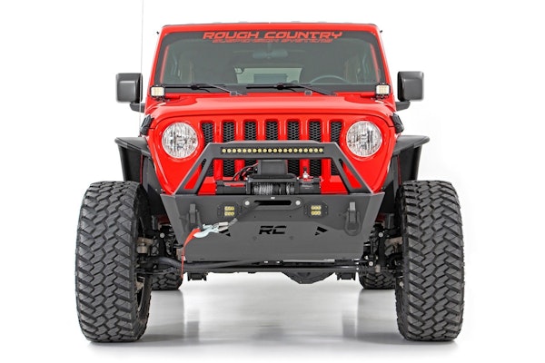 Rough Country 10597A Jeep Stubby Front Trail Bumper (18-20 Wrangler JL | Gladiator JT)