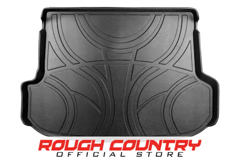FH Group 32-Inch Flat Diamond Faux Leather Cargo Liner – Black, Heavy Duty