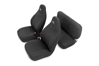 Rough Country 91001 Black Neoprene Seat Cover Set (Front & Rear)