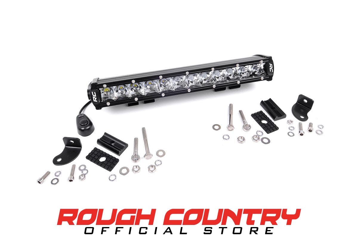 Rough Country 70712 12 inch Chrome Series Single Row CREE LED