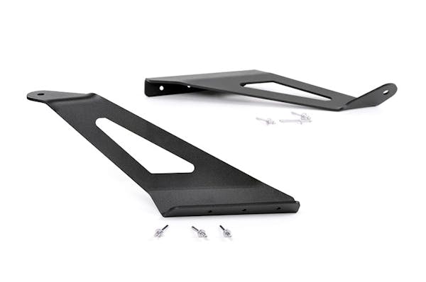 Rough Country 70513 50-inch Curved LED Light Bar Upper Windshield Mounting Brackets (GM 1500 Pickup)