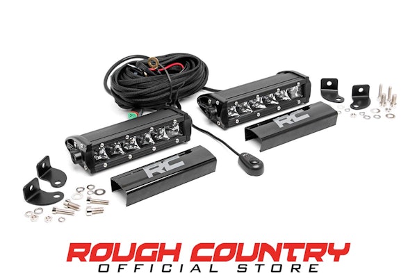 Rough Country 70706 6-inch Chrome Series Single Row CREE LED Light Bar (Pair)