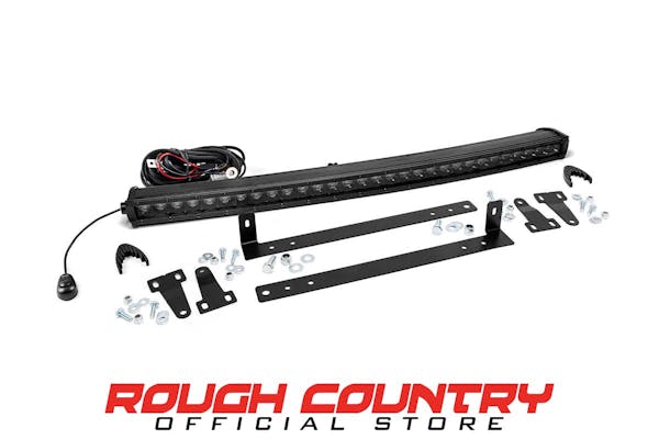 Rough Country 70661 Single Row LED Light Bar Grille Mount w/ 30-inch Black Series CREE LED Light Bar
