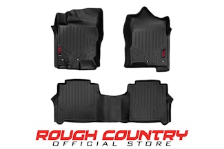 Rough Country M-81712 Heavy Duty Floor Mats - Front & Rear Combo (Crew Cab Models)