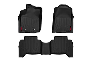 Rough Country M-71216 Heavy Duty Floor Mats - Front & Rear Combo (Double Cab Models)