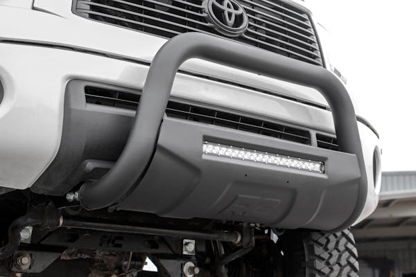 Rough Country B-T4071 Black Bull Bar w/ Integrated Black Series 20-inch LED Light Bar