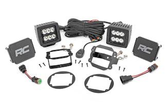 Rough Country 70630 2-inch Black Series CREE LED Fog Light Kit (10-18 Wrangler JK)