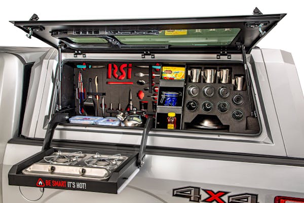 RSI SmartCap SA0814 Camp Kitchen Mid-Size EVO and EVOc Apps. 5' or 6' Short Bed Right Side Mount