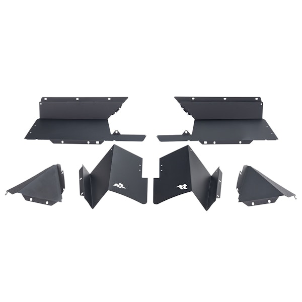 Rugged Ridge 11615.63 Inner Fender Liners, Rear, Aluminum, Black