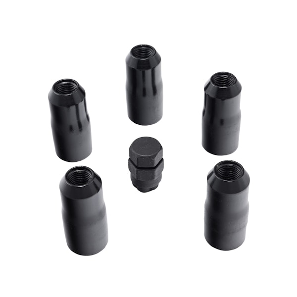 Rugged Ridge 16715.34 Wheel Lock Nut Set, 5 Nuts w/Key, Black