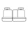Seat Saver SS8387PCCT Covercraft SeatSaver Second Row Polycotton Misty Grey