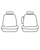 Seat Saver SS2579PCCH Polycotton SeatSaver Custom Front Row Seat Covers - Charcoal