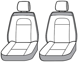 Seat Saver SS3513PCCT Polycotton SeatSaver Custom Front Row Seat Covers - Misty Grey