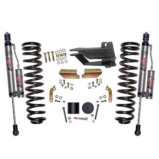 Skyjacker F1725VBK-X 2.5 in. Front Leveling Kit With ADX 2.0 Remote Reservoir Shocks.