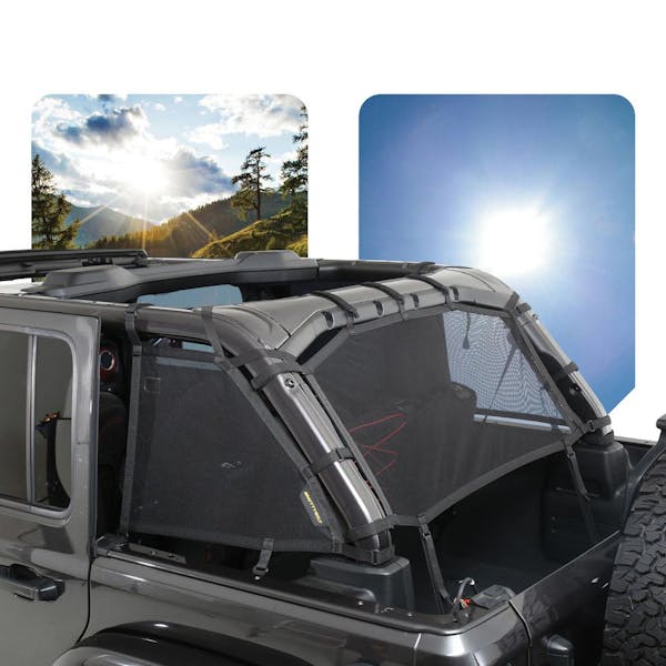 Smittybilt 97501 Cloak Extended Mesh Top Sides/Rear