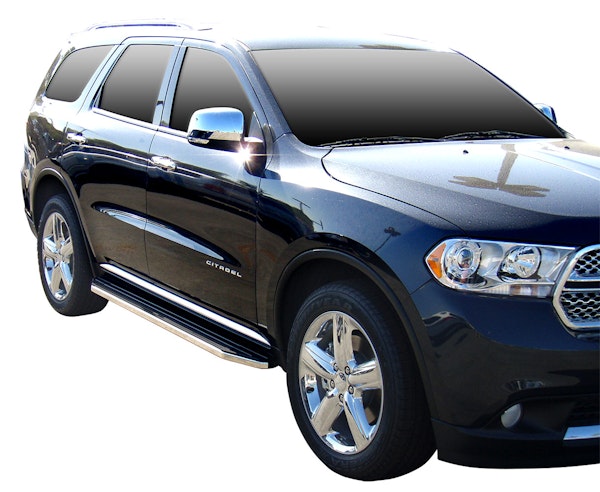 Steelcraft 121120 STX100 Running Boards Black/Stainless Trim