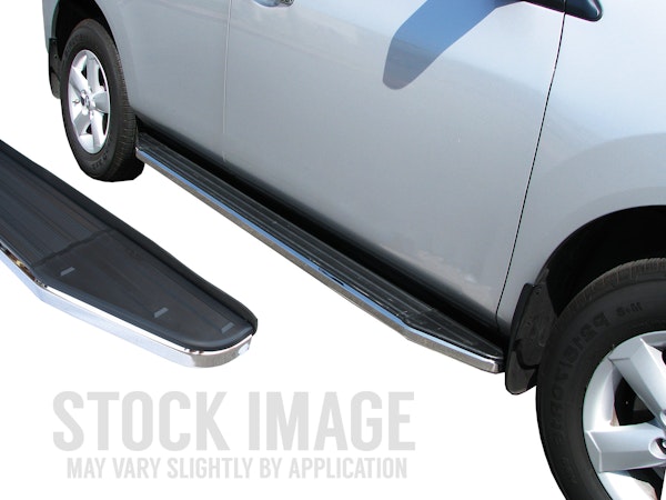 Steelcraft 134300 STX100 Running Boards Black/Stainless Trim