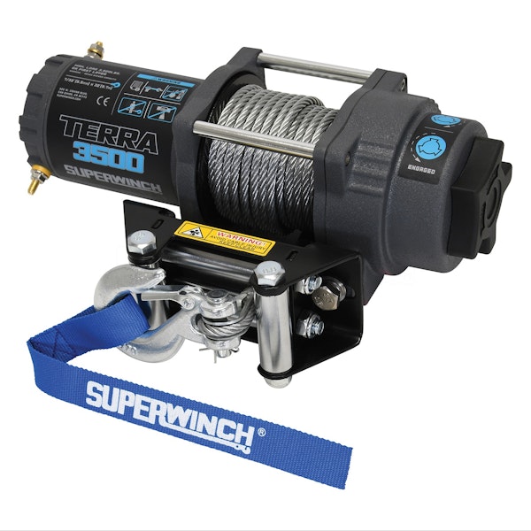 Superwinch 1135260 Terra Wire Rope Winch, Gray Wrinkle