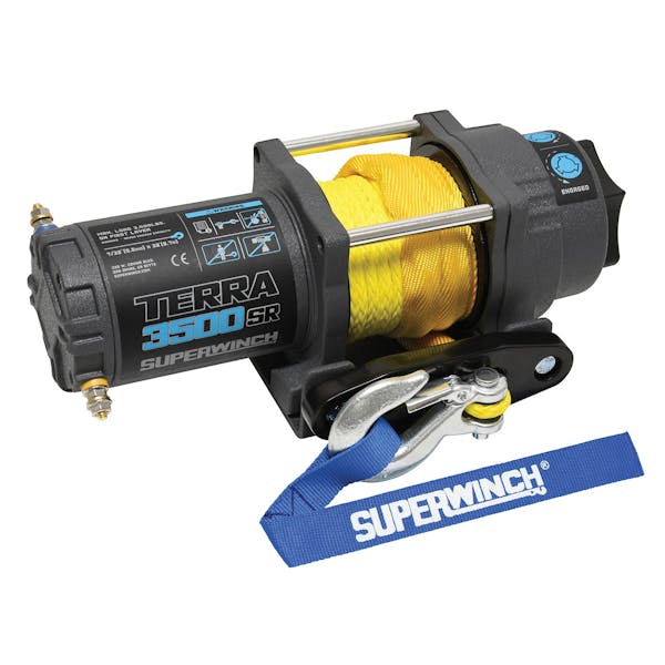 Superwinch 1135270 Terra Synthetic Rope Winch, Gray Wrinkle
