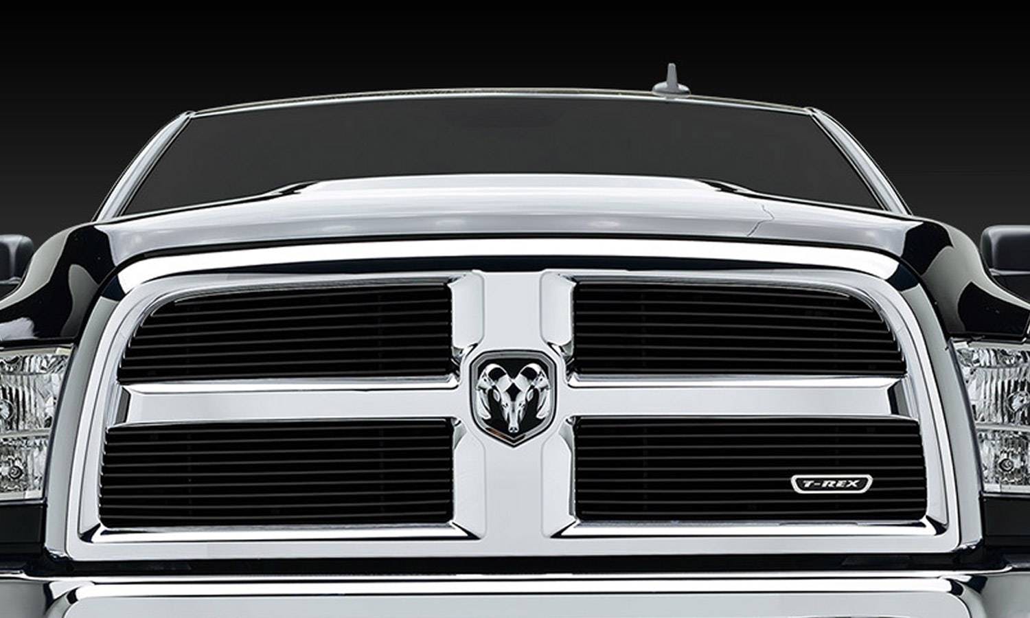 T-Rex Grilles 21452B Billet Grille, Black, Aluminum, 4 Pc, Replacement