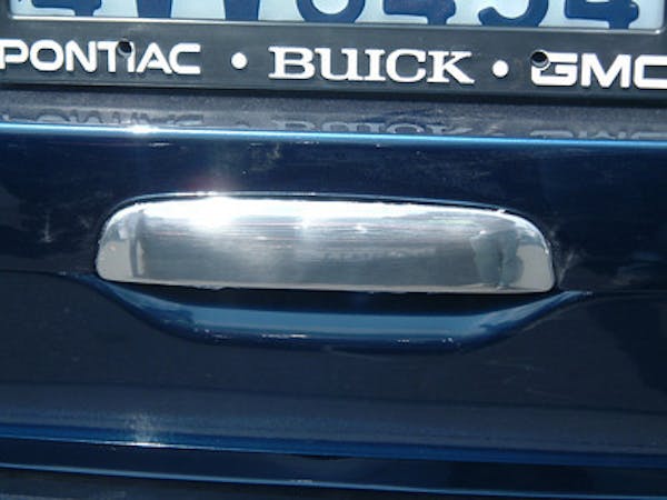 TFP 100L Tailgate Handle Insert Bottom Lever Below License Plate Stainless Steel Chromed