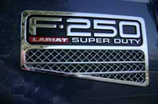 TFP 80517LV Logo Vent Insert Straight Cut Chrome Mesh