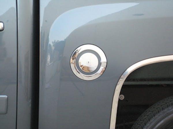 TFP 824 Fuel Door Insert Outer and Inner Piece with Keyhole Plastic Chromed Finish