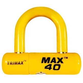 Trimax MAX40YL High Security Disc U-Lock With 1/2 Shackle - Yellow
