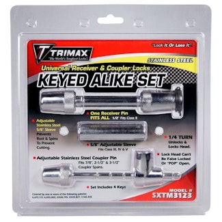 Trimax SXTM3123 Stainless Steel Universal Coupler Receiver Lock Kit