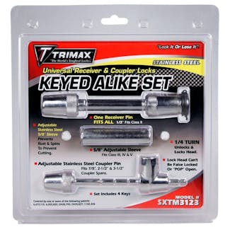 Trimax SXTM3123 Stainless Steel Universal Coupler Receiver Lock Kit