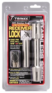Trimax SXTS32 Premium 100%  Stainless Steel Receiver Lock - Fits 1/2: And 5/8