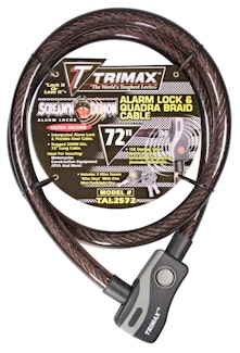 Trimax TAL2572 Alarm Lock & Quadra-Braid Cable 25mm Cable X 72 Length