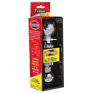 Trimax TDBSXAL22516 2 & 2-5/16 Double Tow Ball - Stainless Steel for Aluminum Hitches