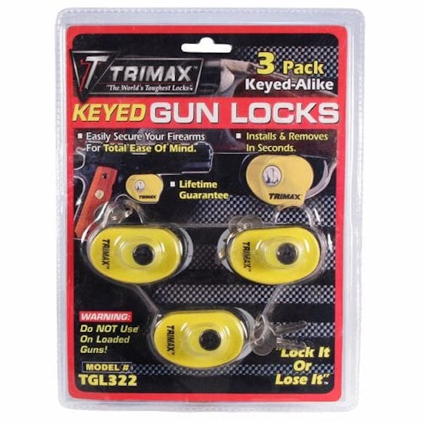 Trimax TGL322 TRIMAX-Max-Security Keyed Gun Lock, Triple Pack