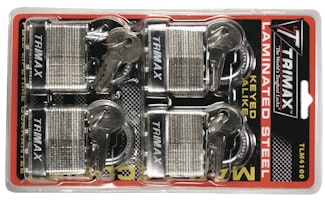 Trimax TLM4100 4-Pack Of Keyed Alike Tlm100 Padlocks
