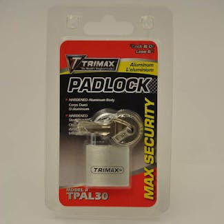 Trimax TPAL30 Solid Aluminum Body (30MM X 28 MM) With Case Hardened Steel Shackle