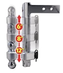 Trimax TRZ12AL 12 Aluminum Drop Hitch - Dual Hitch Ball Included