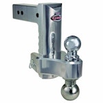 Trimax TRZ8ALHD 8 Pin & Clip Aluminum Drop Hitch For 2-1/2 Receivers-Dual Ball Included