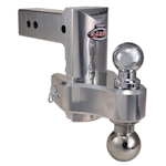 Trimax TRZ6ALHD 6 Pin & Clip Aluminum Drop Hitch For 2-1/2 Receivers-Dual Ball Included