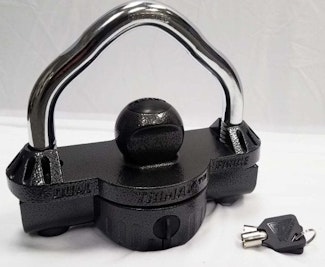 Trimax UMAX50D Deluxe Universal Die Cast Unattended Trailer Lock, & U-Lock 9/16 Dia. Shackle