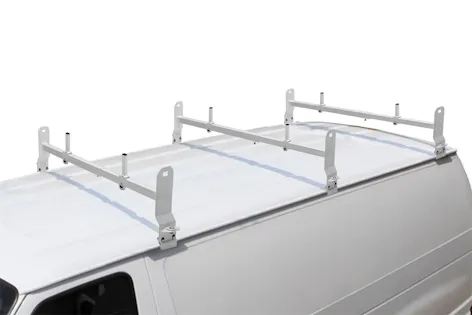 U.S. Rack 84630314 Van Rack, 3 pc, White, Clamp On Installation