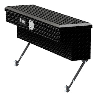 UWS EC30102-MK2 Gloss Black Aluminum 48 Truck Side Tool Box with Space-Saving Legs