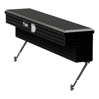 UWS EC30122-MK2 Gloss Black Aluminum 60 Truck Side Tool Box with Space-Saving Legs